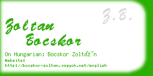 zoltan bocskor business card